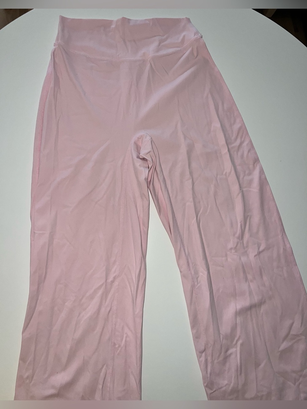High-Rise Pink Wide-Leg Jumpsuit Pants